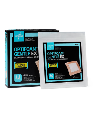 Optifoam Gentle EX Bordered Foam Dressing, 5" x 5"
