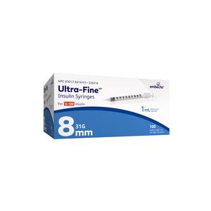 Ultra-Fine II™ U-100 Insulin Syringe with Needle (31G × 8mm)