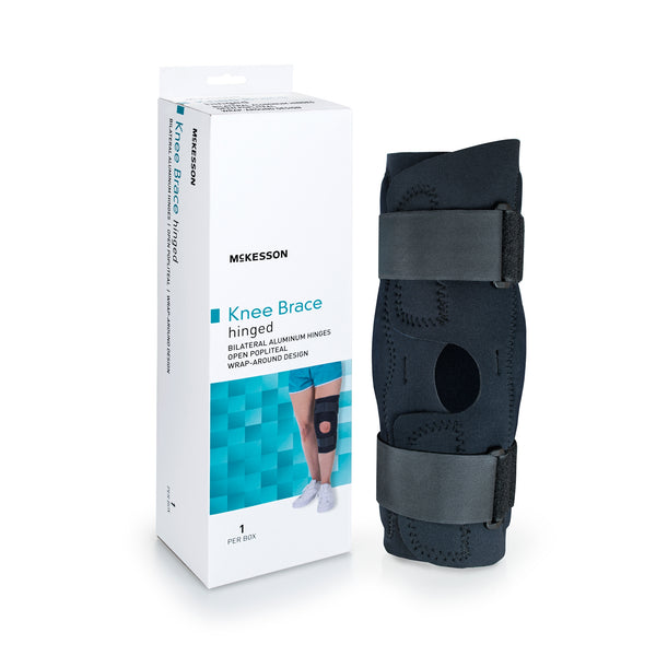 Knee Brace McKesson Large Wraparound / Hook and Loop Strap Closure with D-Rings (20-1/2 to 23 Inch Circumference) Left or Right Knee