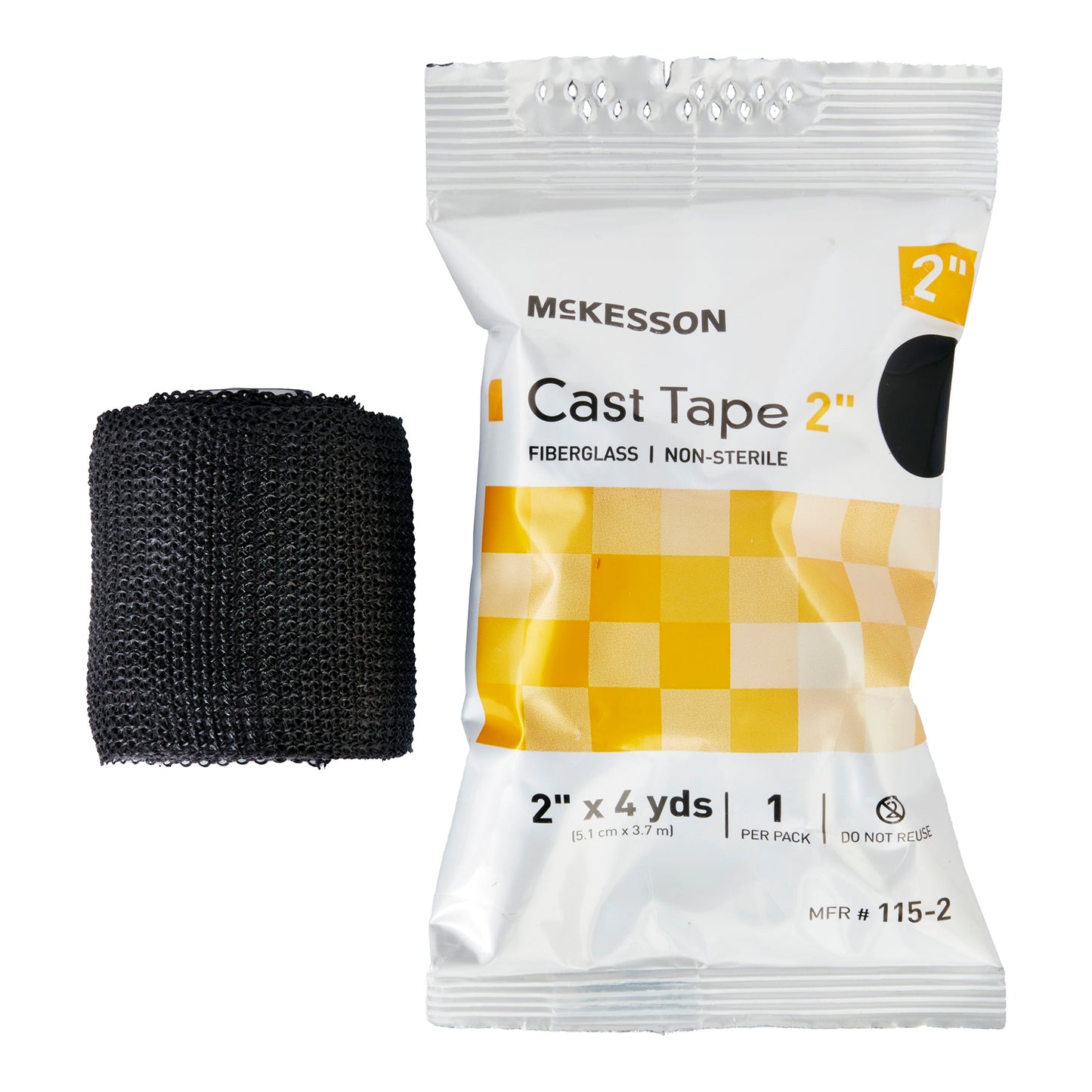 Cast Tape McKesson 2 Inch x 12 Foot Fiberglass Black