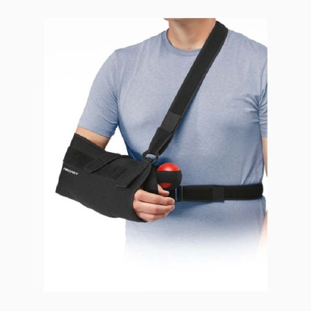 Shoulder Immobilizer Quick-Fit One Size Fits Most Mesh Fabric Hook and Loop Closure with Abduction Pillow Left or Right Shoulder
