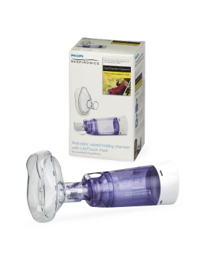 Medline Exclusive Philips OptiChamber Diamond VHC MDI Spacer with Small LiteTouch Mask