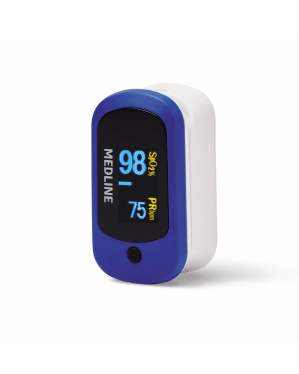 Soft-Touch Finger Pulse Oximeter with OLED Display, 7 Viewing Directions and Lanyard