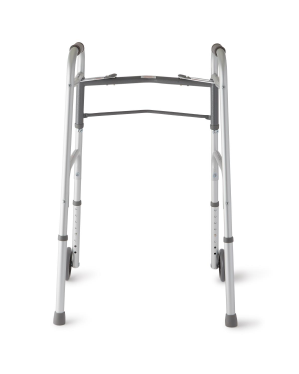 2-Button Basic Walker with 5" Wheels, Steel