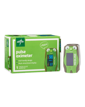 Pediatric Frog-Shaped Finger Clip Pulse Oximeter with AAA Batteries and Lanyard