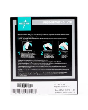 PrimaSeal Ag+ Post-Operation Dressing, 3.5" x 4"