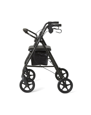 Basic Steel Rollator with 8" Wheels, Black