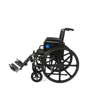 16" Wide K1 Basic Nylon Wheelchair with Swing-Back Desk-Length Arms and Elevating Leg Rests