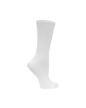 Dr. Scholl's Diabetic and Circulatory Crew Socks, White, Men's M / L, 4 Pairs/Pack