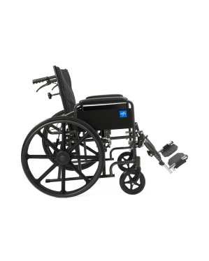 Reclining Wheelchair with Desk-Length Arms, Nylon, 16" Wide