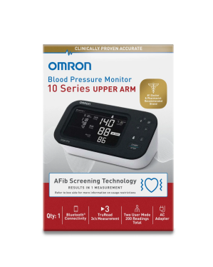 10-Series Upper Arm Blood Pressure Monitor, Connected, with AC Adapter & w/ AFib Detection