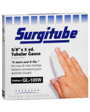 Surgitube Tubular Gauze, Large Fingers/Toes, Nonsterile, 7/8", 5 yd