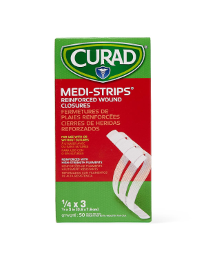 CURAD Sterile Medi-Strip Wound Closure, 1/4