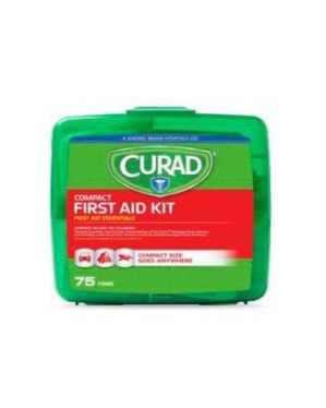 CURAD Compact First Aid Kit, 75-Piece, 6 Kits/Case