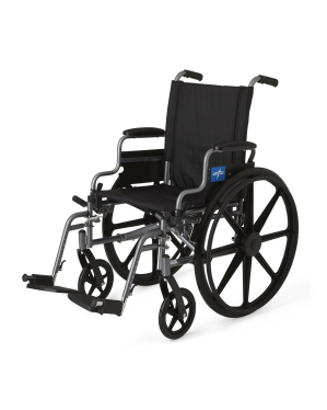 K4 Lightweight Wheelchair with Swing-Back Desk-Length Arms and Swing-Away Footrests, 300 lb. Weight Capacity, 18