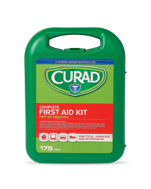 CURAD Complete 175-Piece First Aid Kit  (No Splint, Blue Nitrile Gloves)