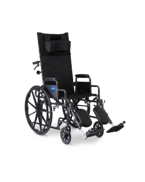 Reclining Wheelchair with Desk-Length Arms, Nylon, 16