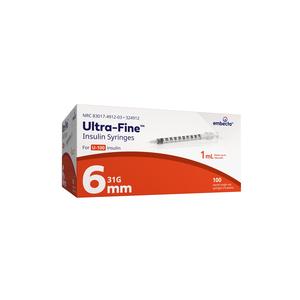 Ultra-Fine™ Insulin Syringe 6mm Needle, 1mL, 31GA